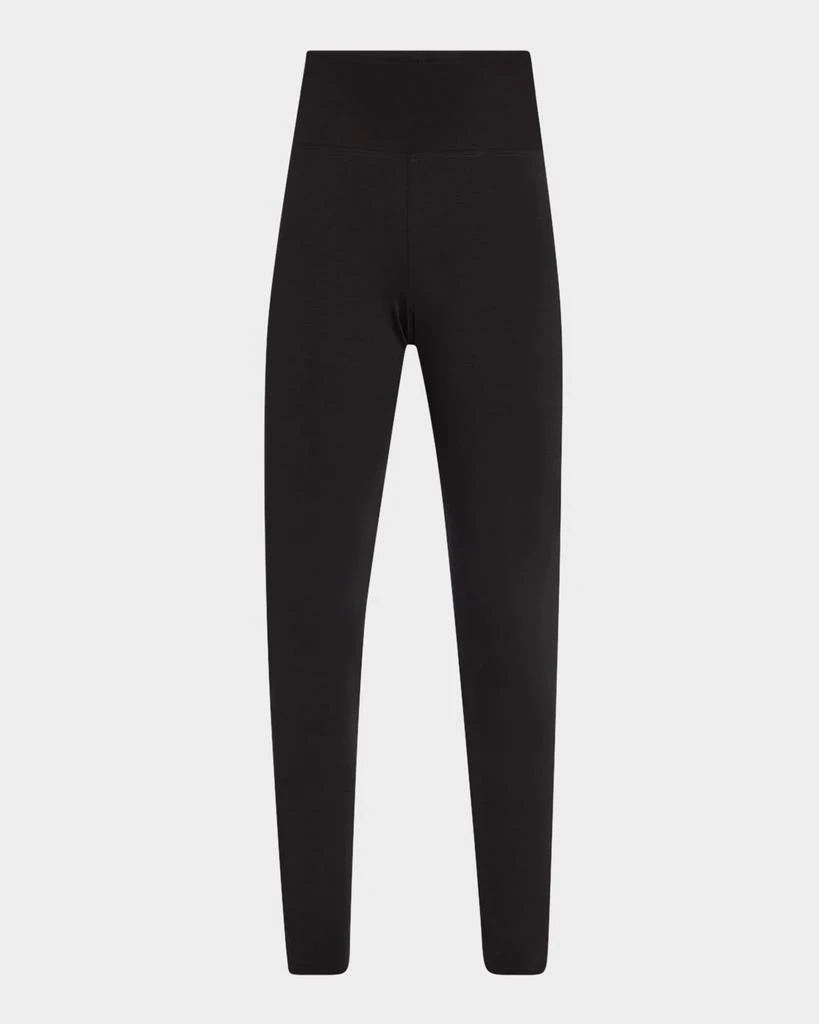 Eileen Fisher Cropped High-Rise Jersey Leggings 1