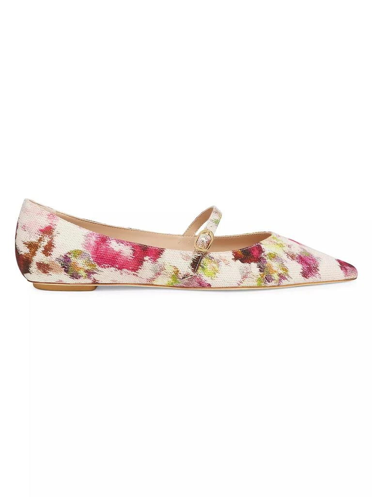Stuart Weitzman Emilia Floral Jacquard Mary Jane Flats 1