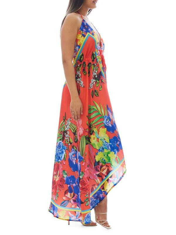 Ranee's Print Halter High Low Coverup Dress 3
