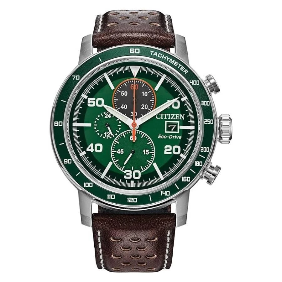 Citizen Brycen Chronograph Green Dial Men's Watch CA0851-05X 1