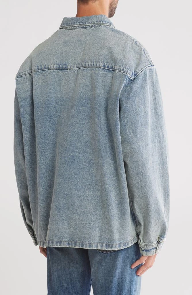 Purple Brand Nonstretch Cotton Denim Shirt Jacket 2