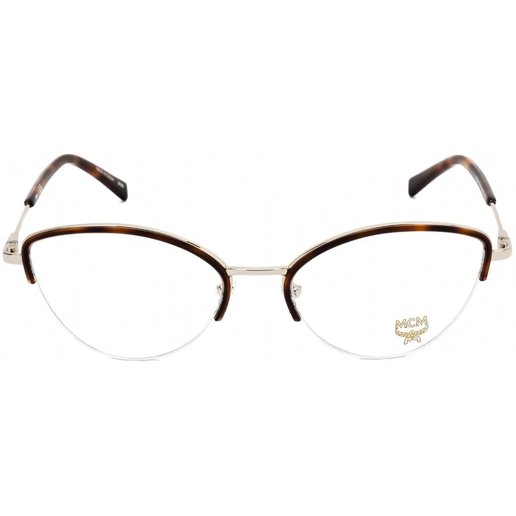 MCM MCM Women's Eyeglasses - Clear Lens Havana/Light Gold Cat Eye Frame | MCM2142 214 2