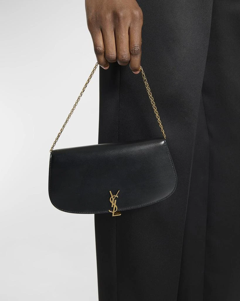 Yves Saint Laurent Voltaire YSL Monogram Wallet on Chain in Grained Leather 5