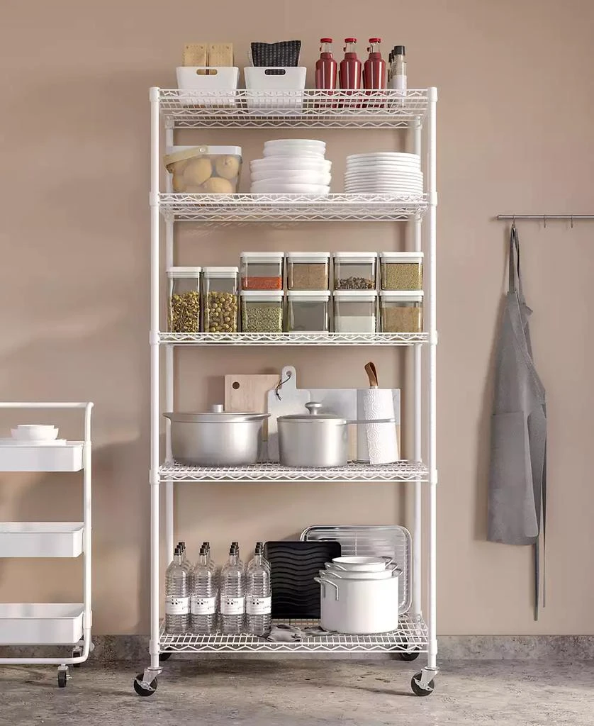 Seville Classics UltraDurable 5-Tier NSF Steel Wire Shelving System 12