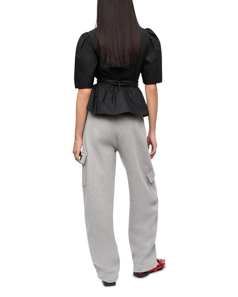 Ganni Tie Front Peplum Top 5