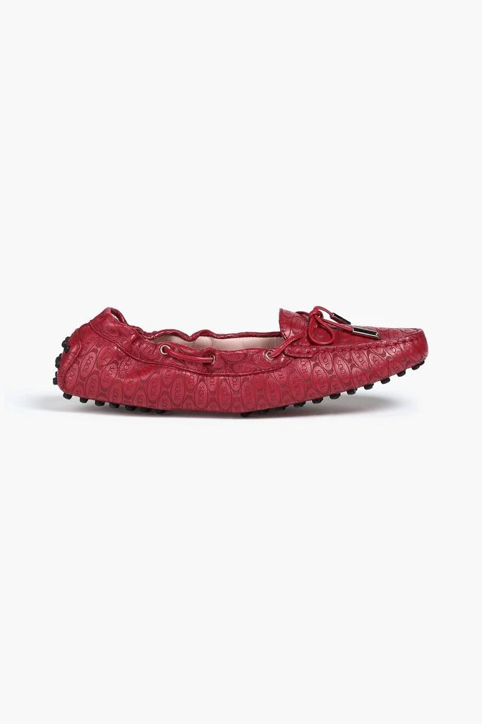 Tod's Heaven Lacetto embossed leather loafers 1
