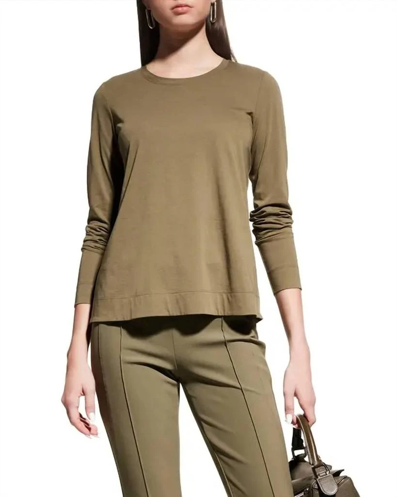 Lafayette 148 Modern Tee In Ficus 1