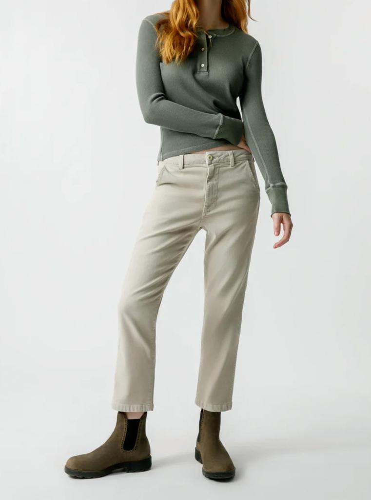 AMO Easy Trouser Straight Pants In Pumice