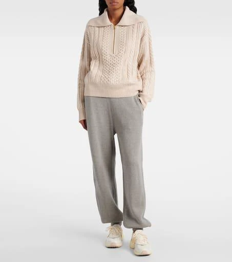Varley Camello cable-knit half-zip sweater 2