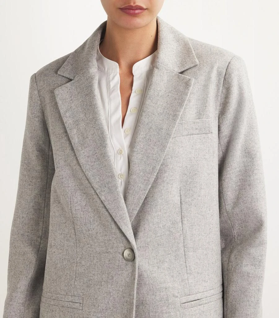 Claudie Pierlot Wool-Blend Single-Breasted Blazer 6