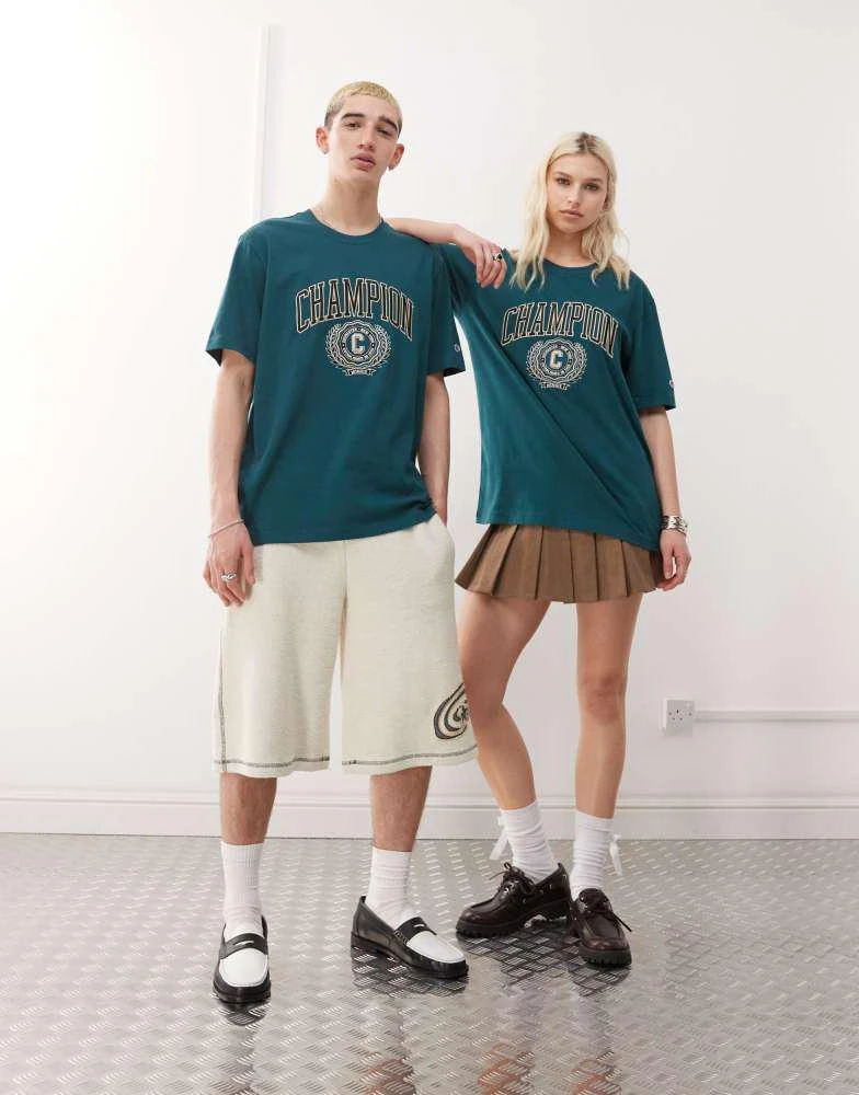 CHAMPION Champion unisex College t-shirt in green 3