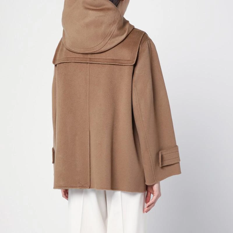 Max Mara Short light brown double-breasted wool coat 4
