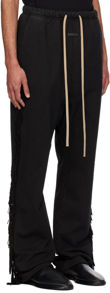 Fear of God Black Fringe Sweatpants