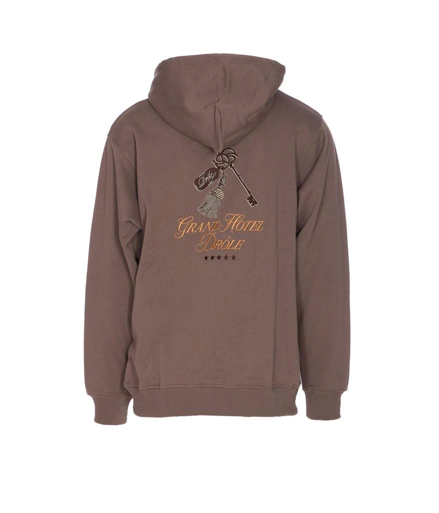 Drôle de Monsieur Drôle de Monsieur Logo Embroidered Drawstring Hoodie 2