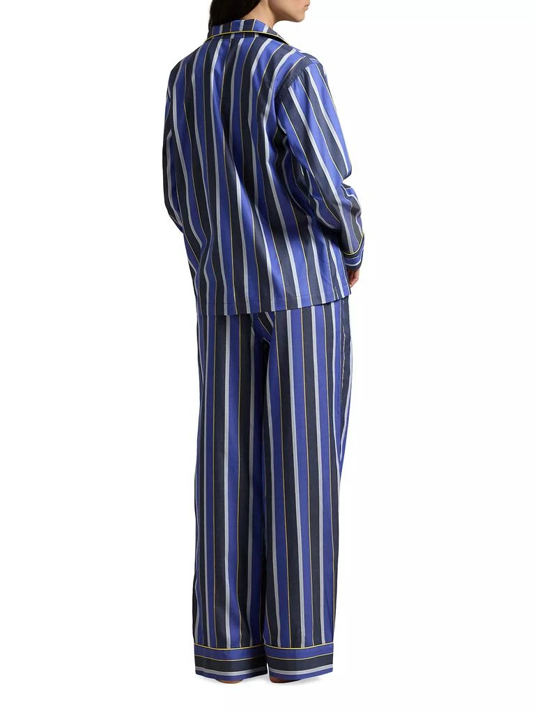 Ralph Lauren Cricket Stripe Madison Striped Cotton-Blend Pajamas 4