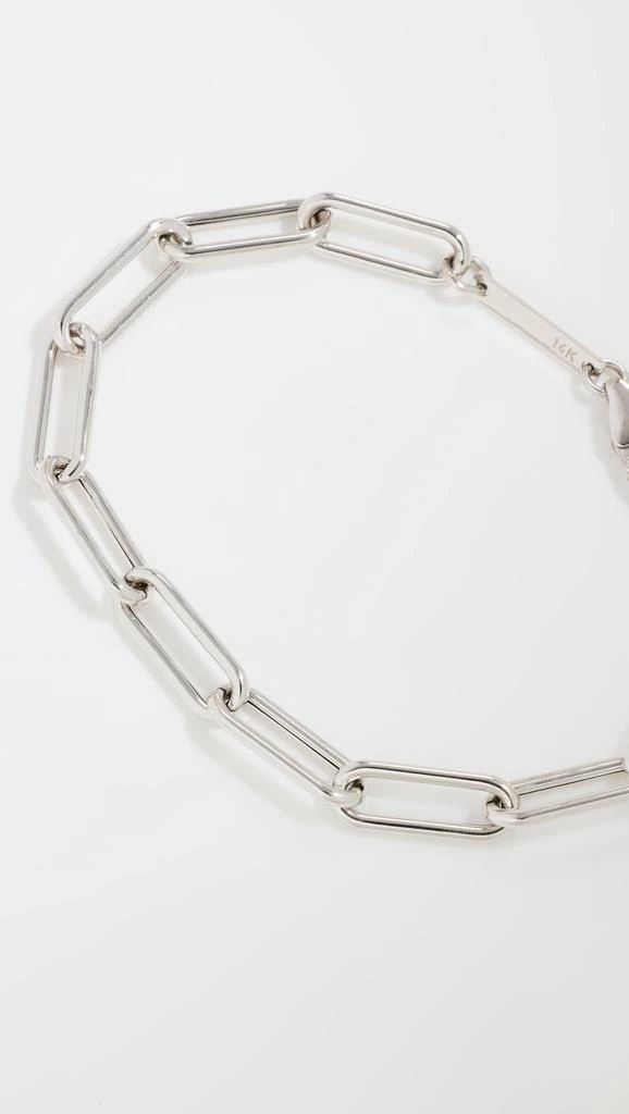 Zoe Chicco 14k White Gold Large Paperclip Chain Bracelet 3