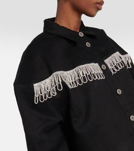ROTATE Birger Christensen Embellished oversized denim jacket 4