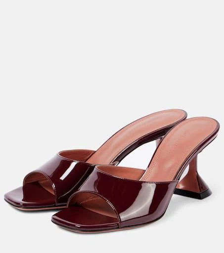 Amina Muaddi Lupita 70 patent leather mules 4