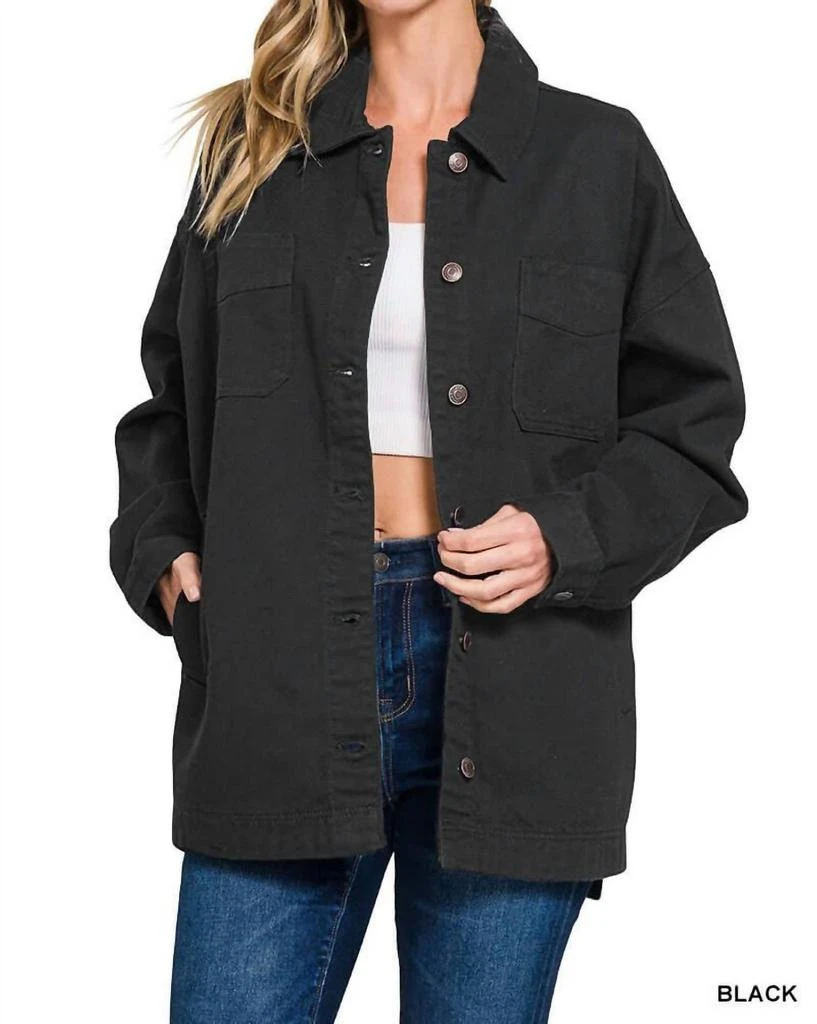 ZENANA Zenana - Oversized Denim Shacket