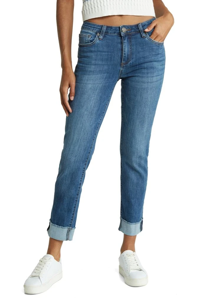 KUT from the Kloth Asher Cuffed Ankle Straight Leg Jeans 1