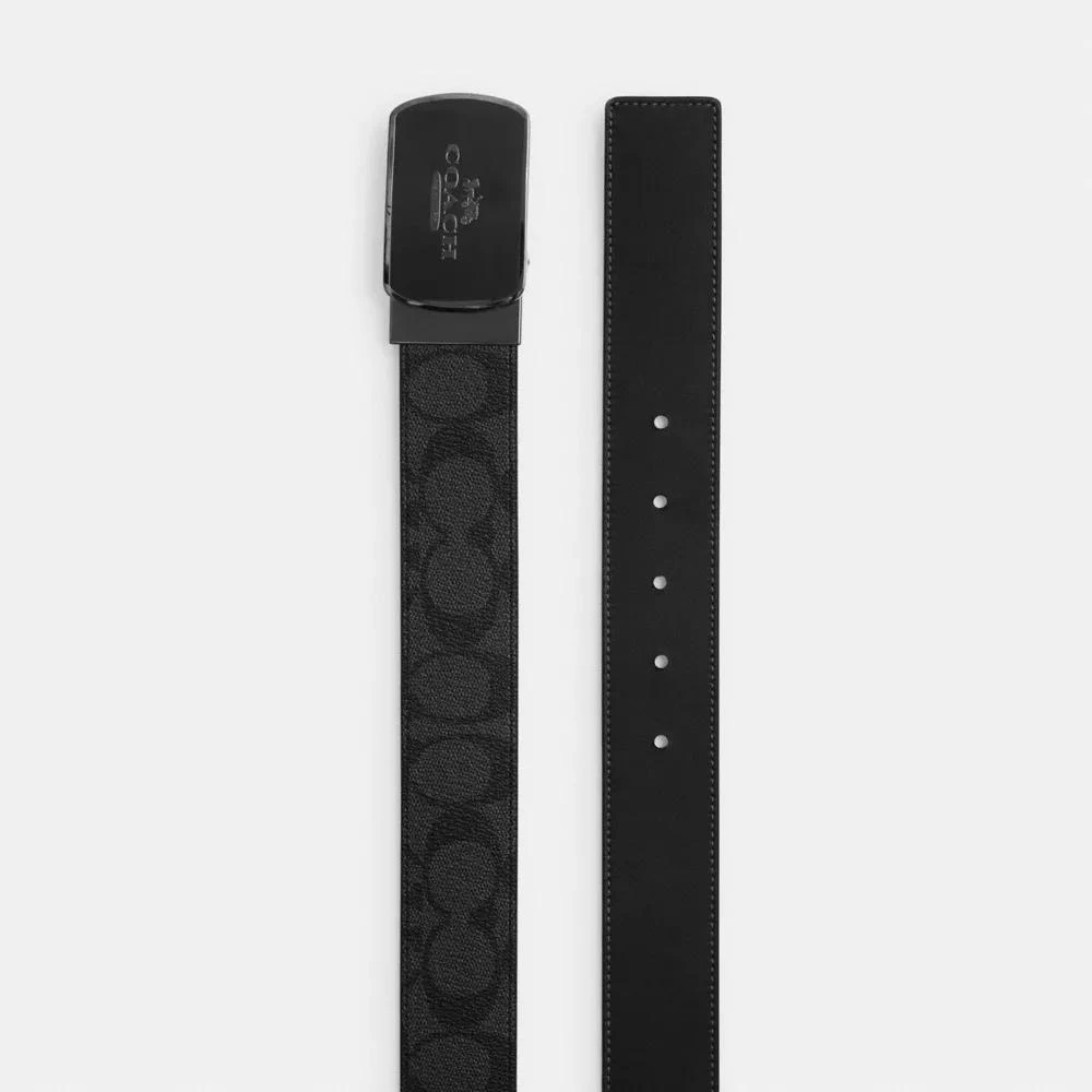 Coach Plaque Buckle Cut To Size Reversible Belt, 38 Mm 2