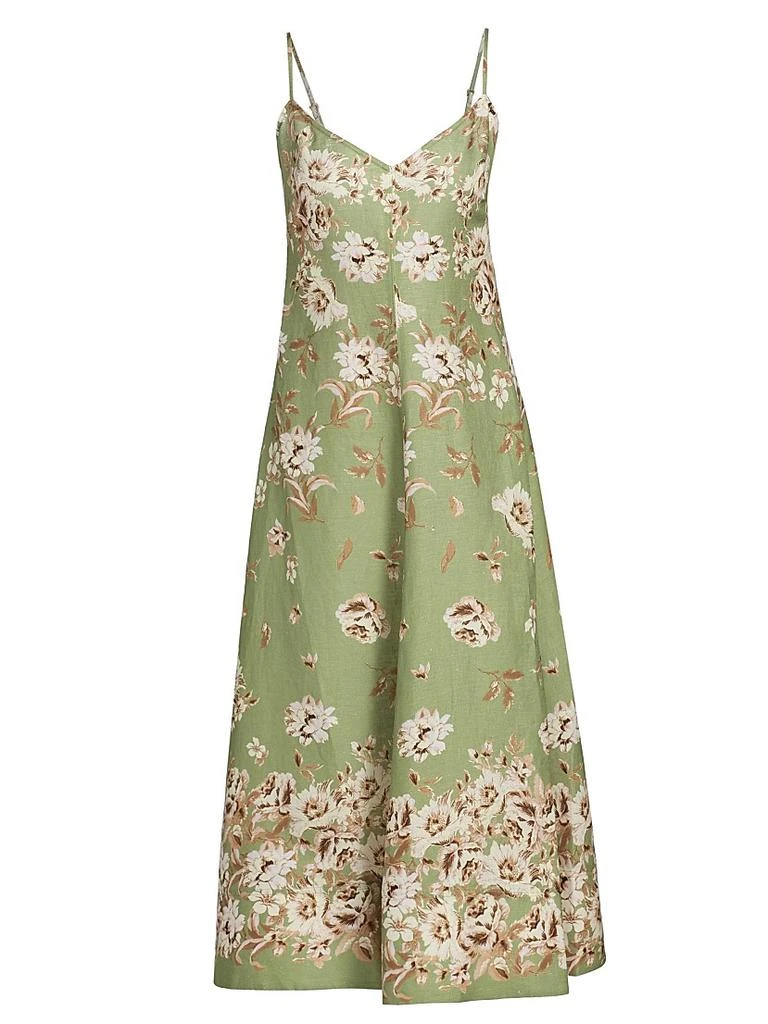 linen fit & flare midi dress Alorah Striped Fit and Flare Midi Dress – VICI main image 0