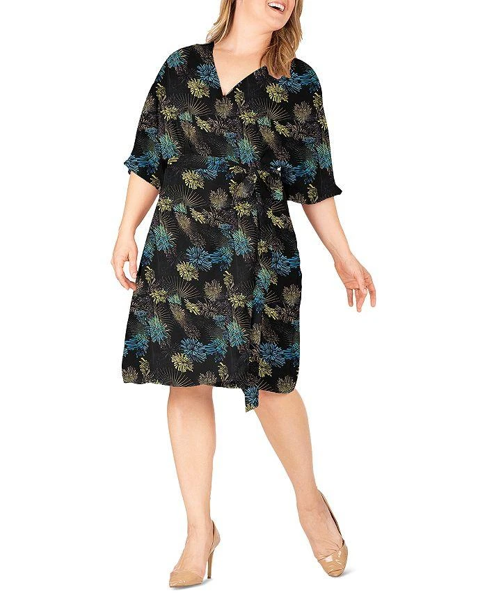 standards & practices Plus Candice Floral Print Wrap Dress 4