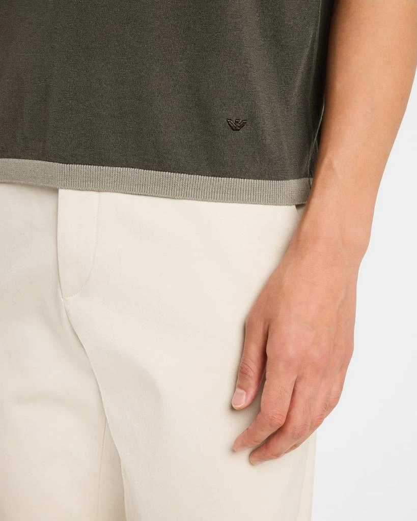 Emporio Armani Men's Knit Quarter-Zip Polo Shirt 5
