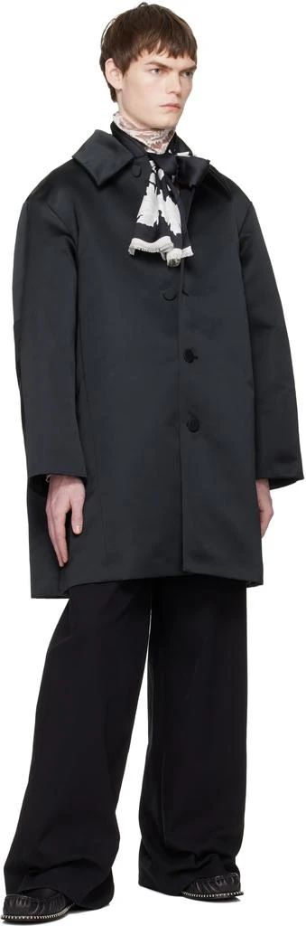 Dries Van Noten Black Satin Coat 5