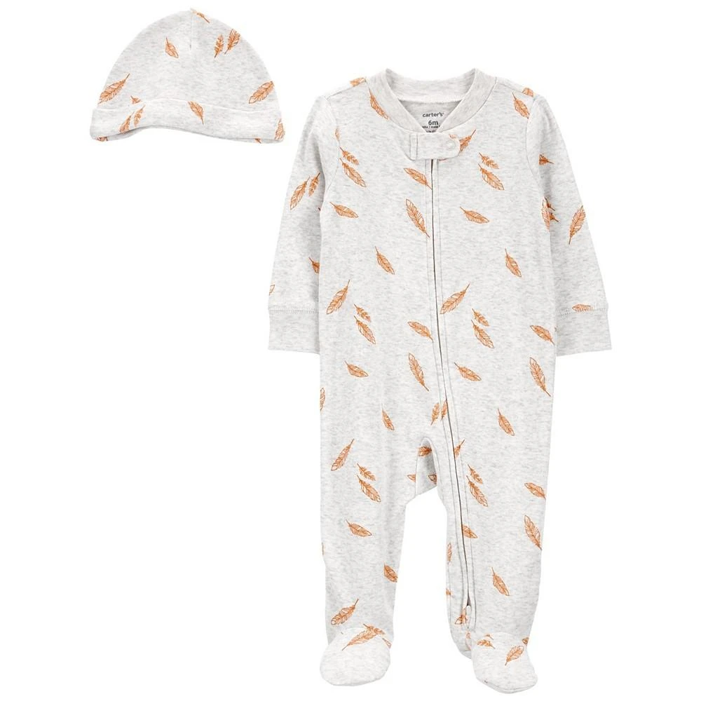 Carter's Baby Boys or Baby Girls Sleep and Play and Cap, 2 Piece Set 1
