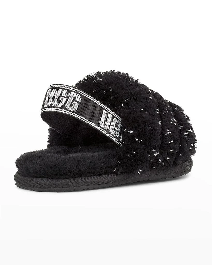 UGG Girl's Fluff Yeah Metallic Sparkle Quilted Slippers, Baby/Toddlers 3