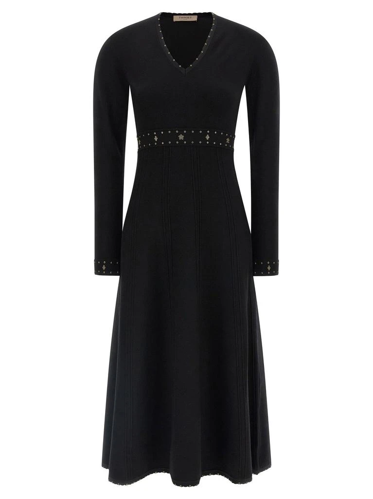 knee length dresses for ladies Knit Midi Dress With Slip