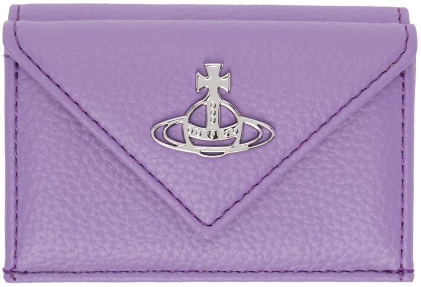 Vivienne Westwood Purple Re-Vegan Envelope Billfold Wallet 1