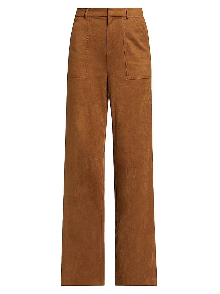 Ramy Brook Edwina Faux-Suede Wide-Leg Pants 1