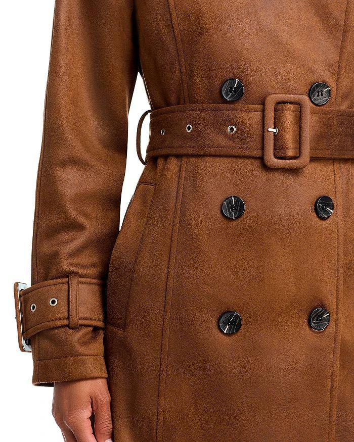 Avec Les Filles Faux Leather Trench Coat 8