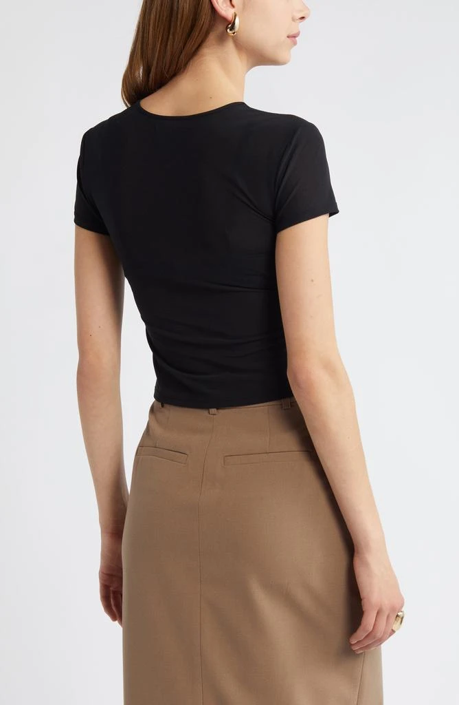Open Edit Sheer Short Sleeve Top 3