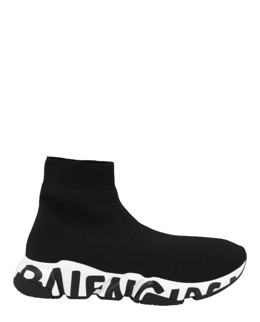 Balenciaga Speed Graffiti Knit High Top Sock Sneakers