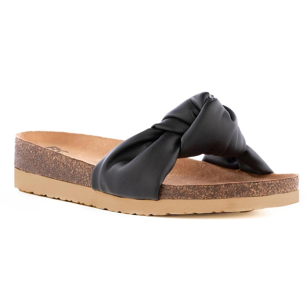 BC Footwear Reunion Womens Faux Suede Slip On Wedge Sandals 3