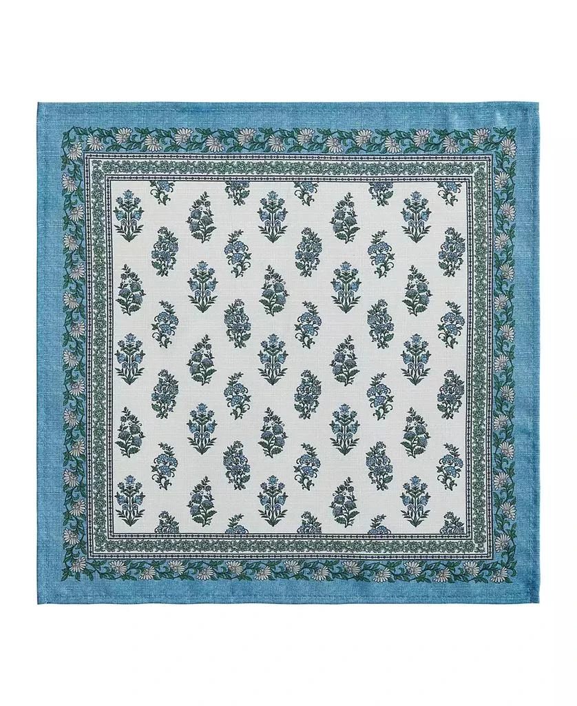Elrene Tropez Block Print Stain Water Resistant Indoor and Outdoor Table Runner 2