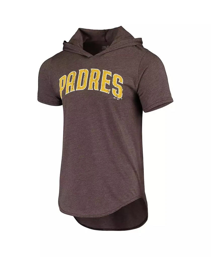 Majestic Men
s Fernando Tatis Jr. Heathered Brown San Diego Padres Softhand Player Tri-Blend Hoodie T-shirt 3