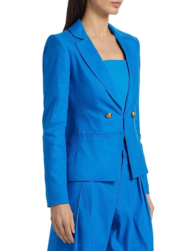 Alice + Olivia Mya Linen-Blend Fitted Blazer 4
