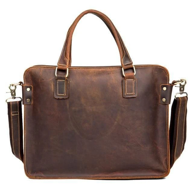 Steel Horse Leather The Viggo Briefcase | Genuine Leather Messenger Bag 1