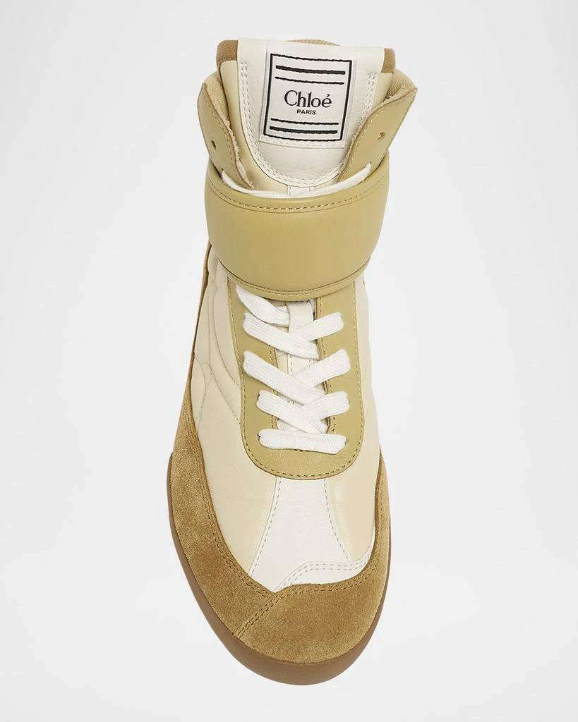 Chloé Kick Mixed Leather High-Top Sneakers 3