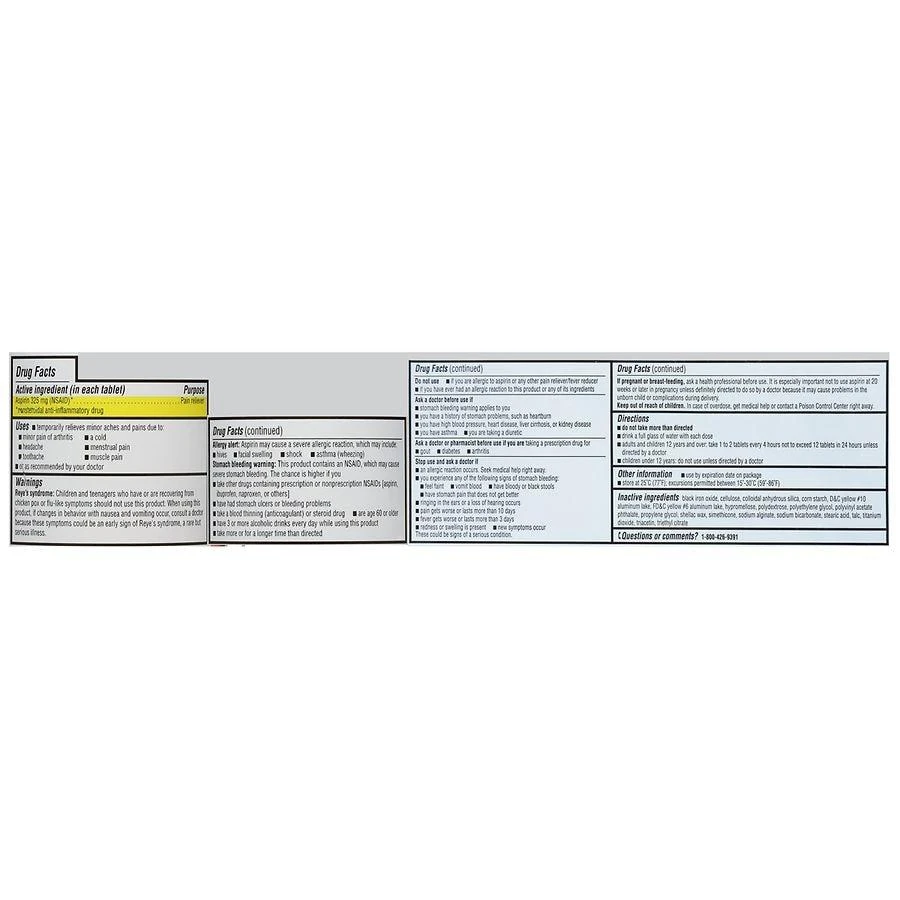 Walgreens Aspirin 325 mg Enteric-Coated Tablets Regular Strength 9