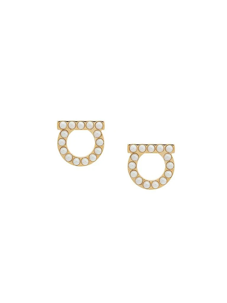 Salvatore Ferragamo FERRAGAMO - Gancini Pearls Earrings 1