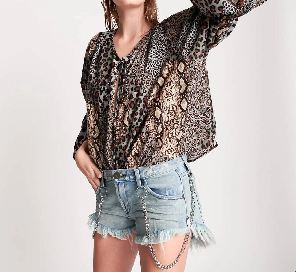 One Teaspoon One Teaspoon - Punk Python Sophisticated Savage Top 4