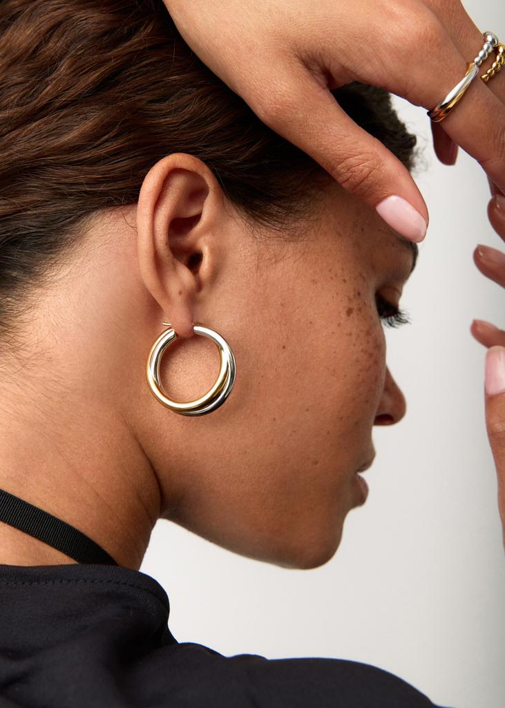 Missoma X Lucy Williams Entwine large hoop earrings