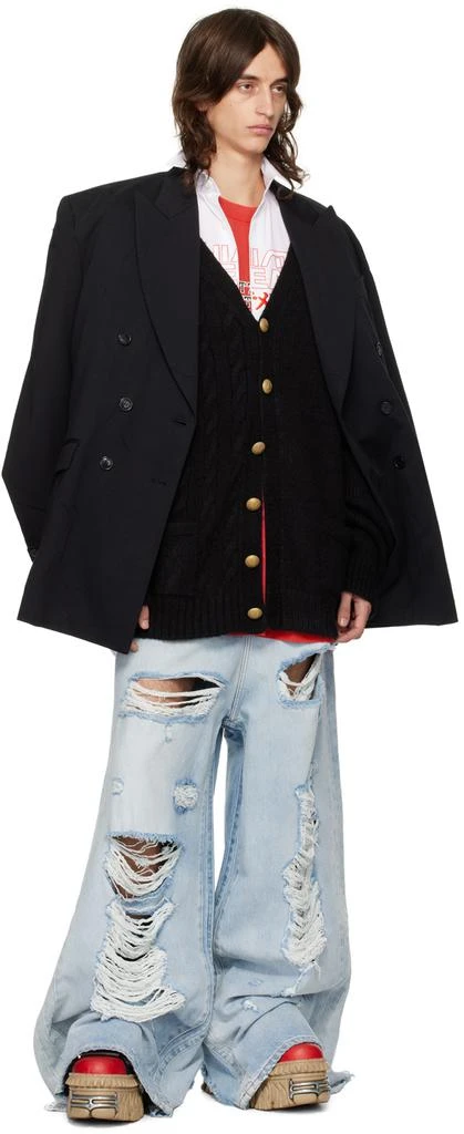 Vetements Blue Ripped Big Shape Jeans 4