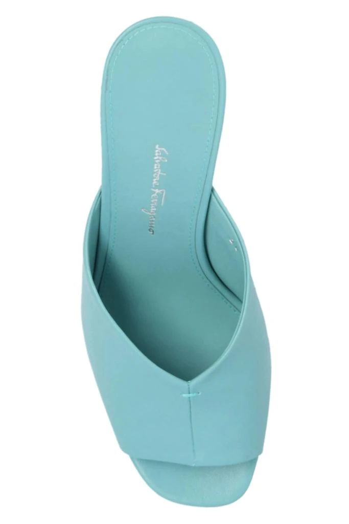 Salvatore Ferragamo Women
s Sansu Heeled Sandals In Blue 4