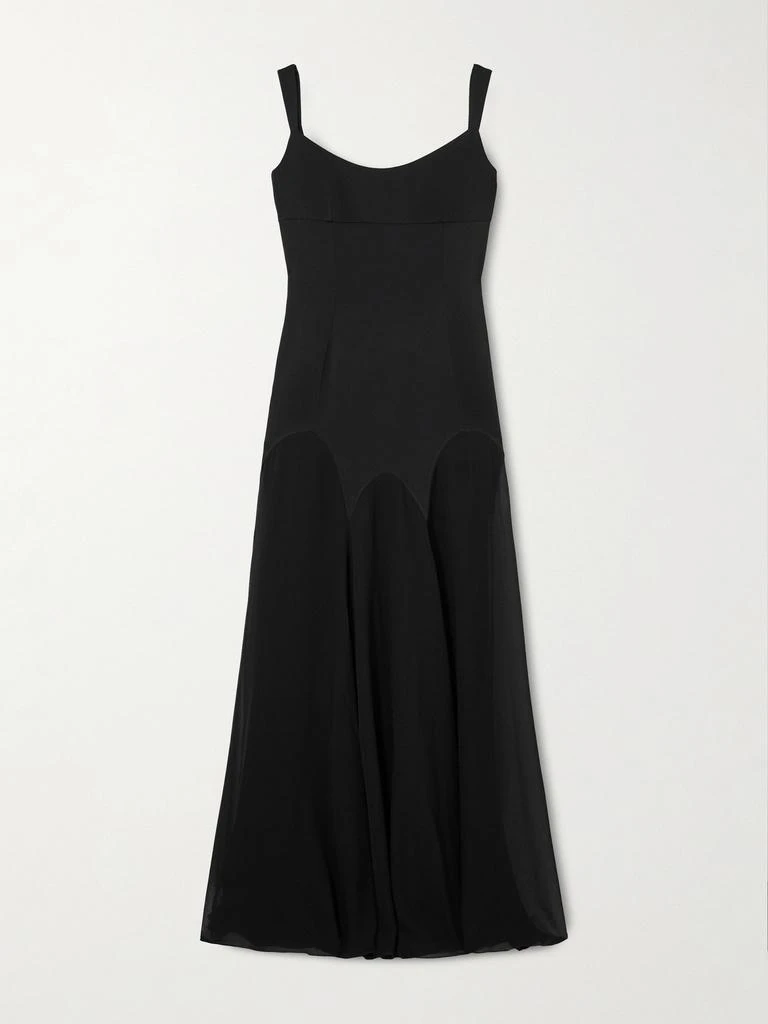 McQueen Paneled Satin-crepe Gown  - IT36